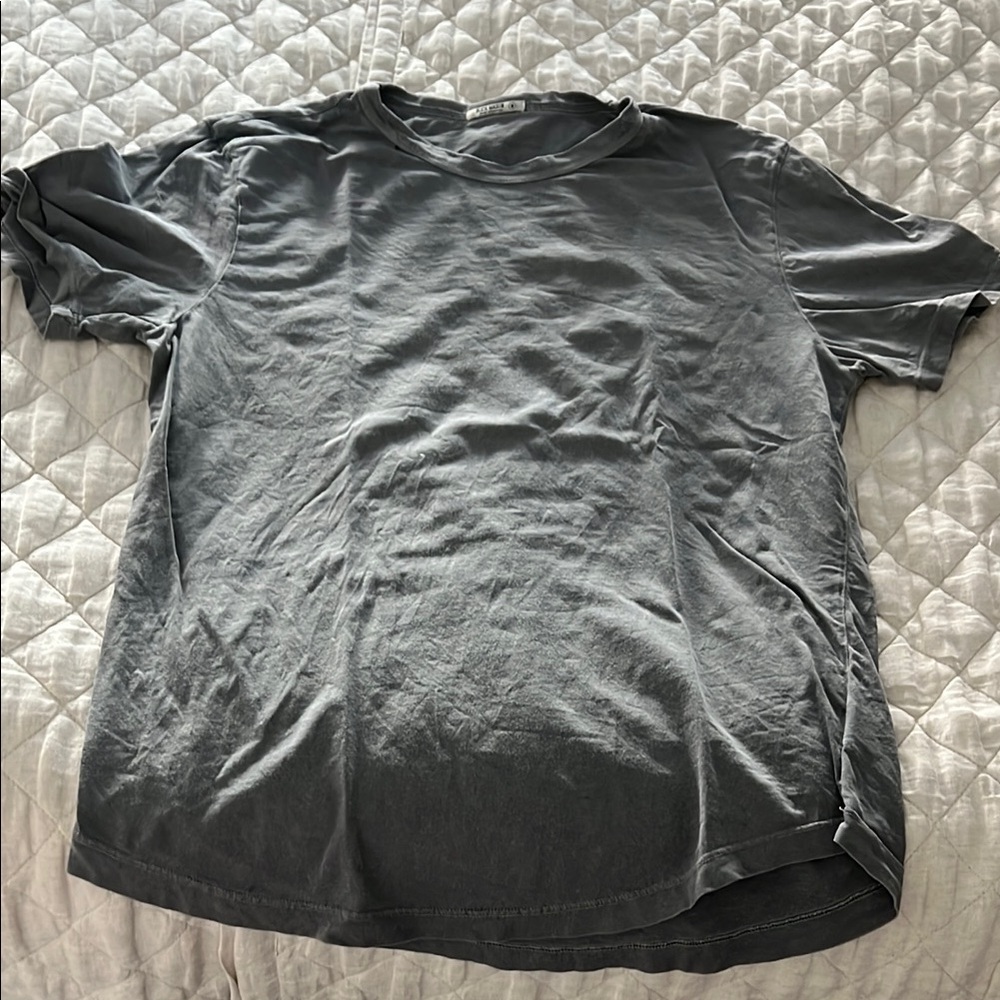 Men's M Buck Mason Curved Pima Gray T-Shirt